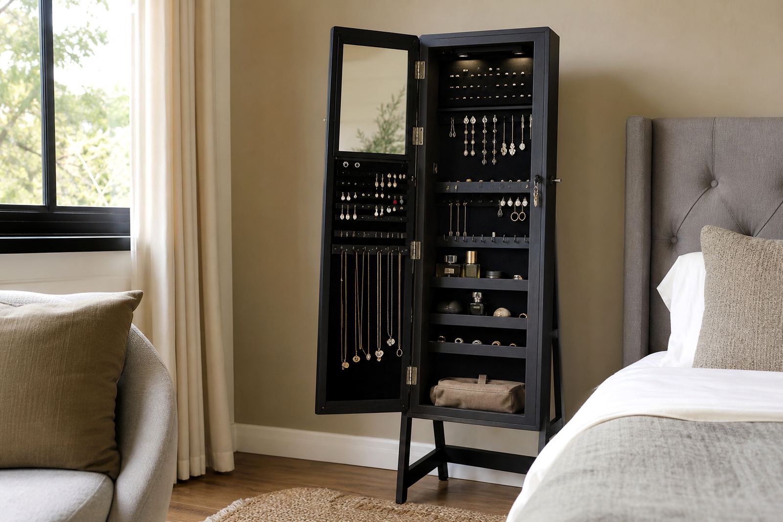 Mirror Jewellery Cabinet